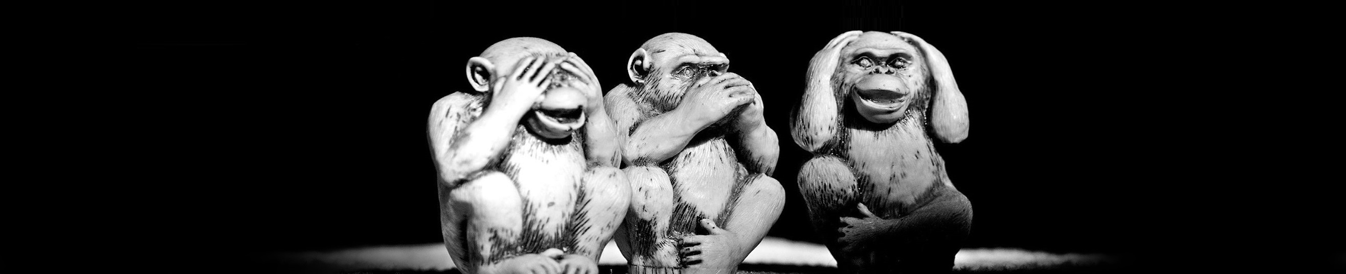 Three monkeys - see no evil, speak no evil, hear no evil